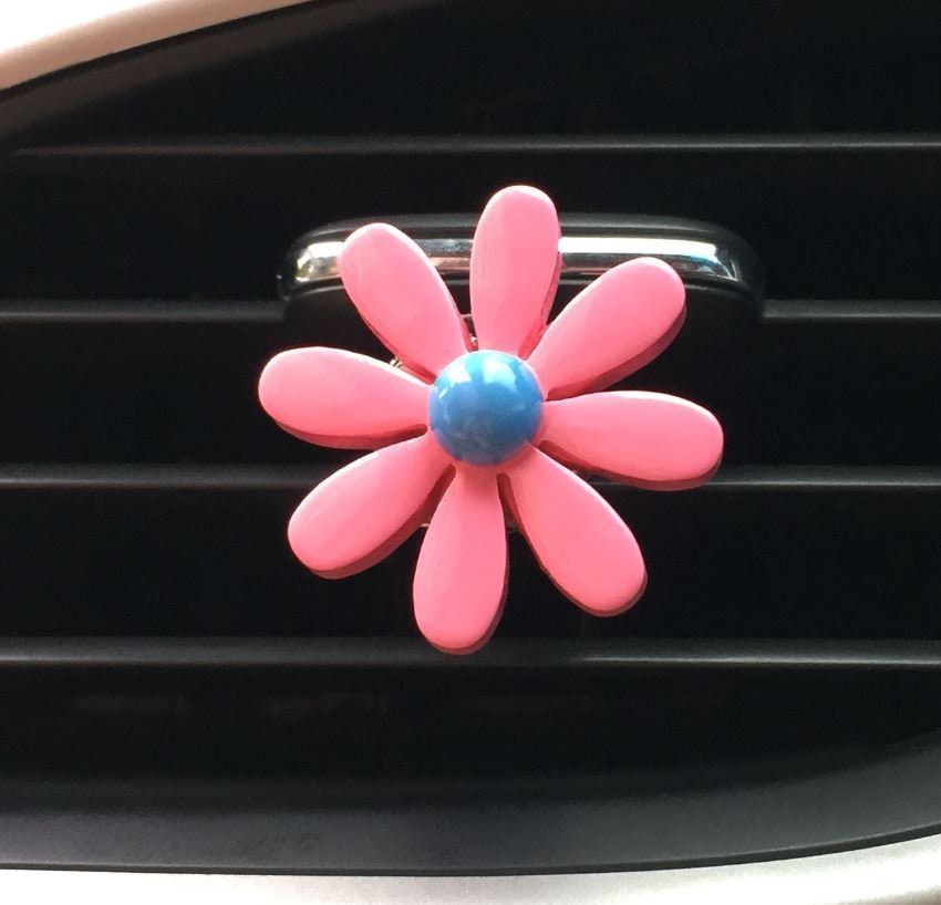 Set of 5 Cute Chrysanthemum Flower Air Vent Clip | Air Freshener Clip | Car Flower Accessories | Cute Air Fresheners | New Car Gift