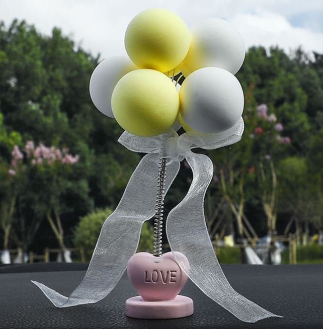 Cute Love Balloon Bouquet Car Dashboard Decoration | Couple Car Ornament | Unique Car Accessory Gift | Car Charm | New Car Gift