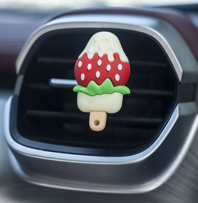 Cute Summer Fruity Animal Ice Cream Air Vent Clip | Air Freshener Clip | Cute Car Accessories | New Car Gift