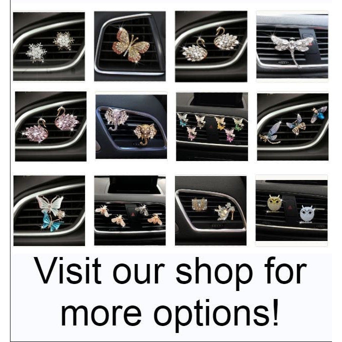 Cute Crystal Rhinestone Owl Bird Air Vent Clip | Air Freshener Clip | Bling Car Accessories | Cute Car Accessory | New Car Gift