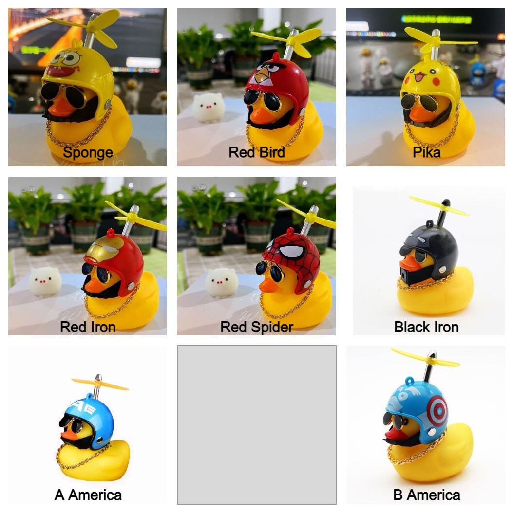 Cute Yellow Rubber Duck w/ Helmet Bicycle Car Dashboard Accessory | Little Duck Car Ornament | Cute Car Accessory | New Car Gift