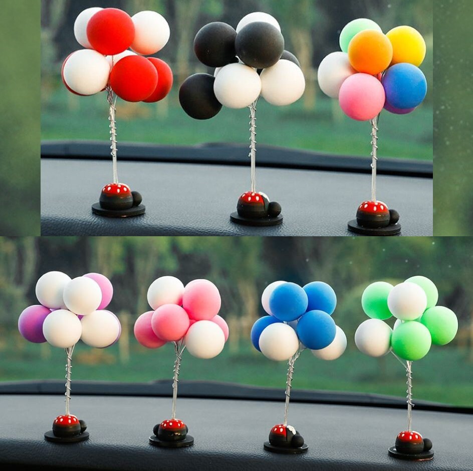 Cute Love Balloon Bouquet Car Dashboard Decoration | Couple Car Ornament | Unique Car Accessory Gift | Car Charm | New Car Gift