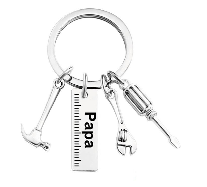 Gift for Dad | Hammer Screwdriver Wrench Tool Keychain Keyring | Handyman Car Accessory | Unique Car Accessory | New Car Gift