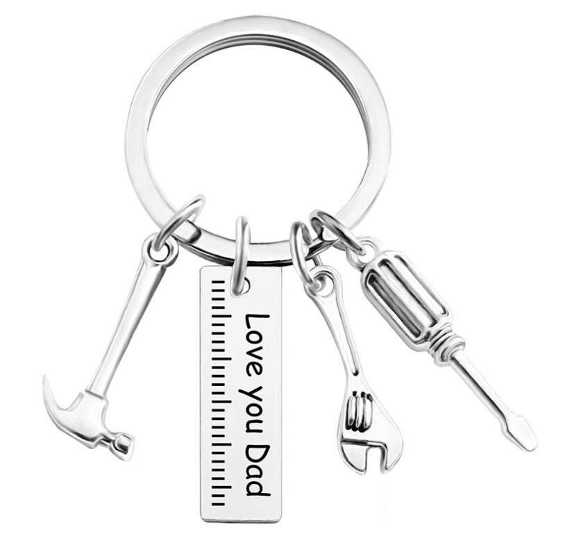 Gift for Dad | Hammer Screwdriver Wrench Tool Keychain Keyring | Handyman Car Accessory | Unique Car Accessory | New Car Gift