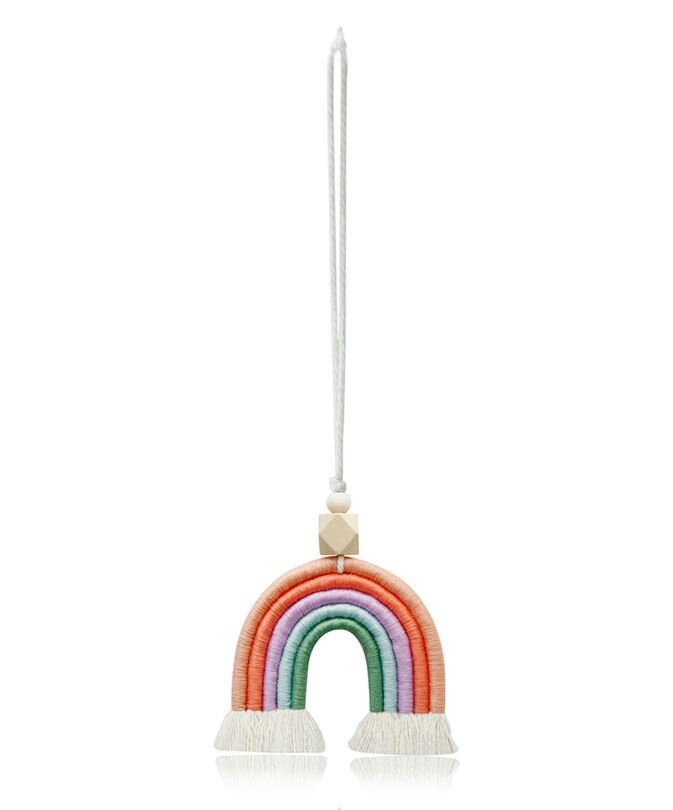Handmade Boho Macrame Rainbow Car Charm for Rear View Mirror | Rainbow Accessories | Pride Car Ornament | Car Decor | New Car Gift