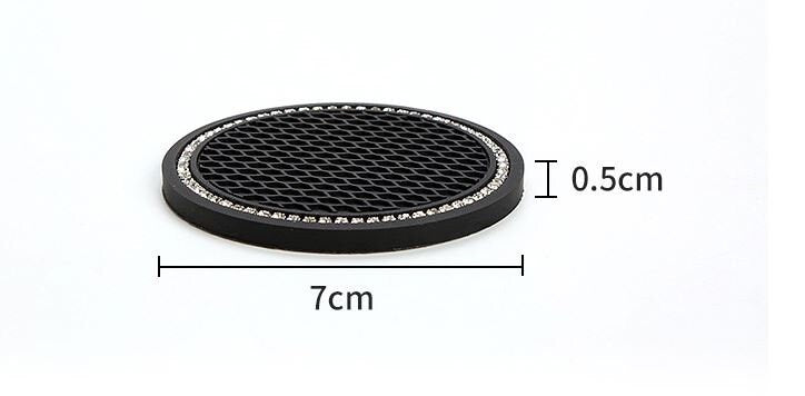 Set of 2 Crystal Rhinestone Bling Cup Holder Inserts | Bling Car Coaster | Cup Holder Coasters | Shiny Crystal Accessory | New Car Gift
