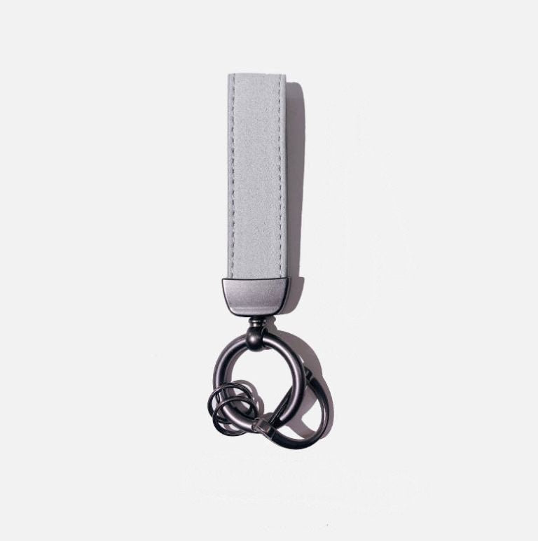 Cute Simple Suede Keychain with Metal Key Ring | Unique Car Accessory Gift for Her | Aesthetic Car Charm | New Car Gift