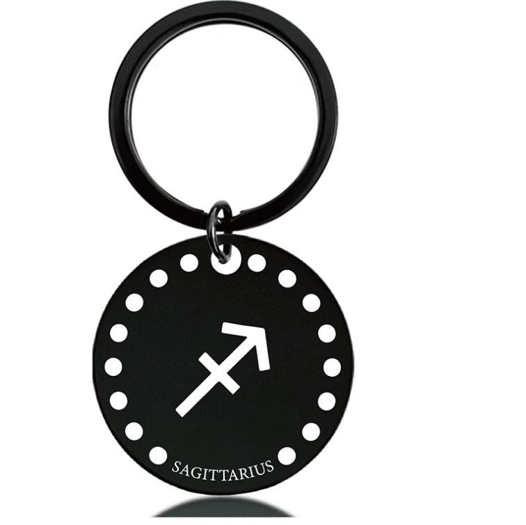 Cute Simple Sagittarius Zodiac Keychain Keyring | Horoscope Accessory | Unique Car Accessory Gift for Her | Car Charm | New Car Gift