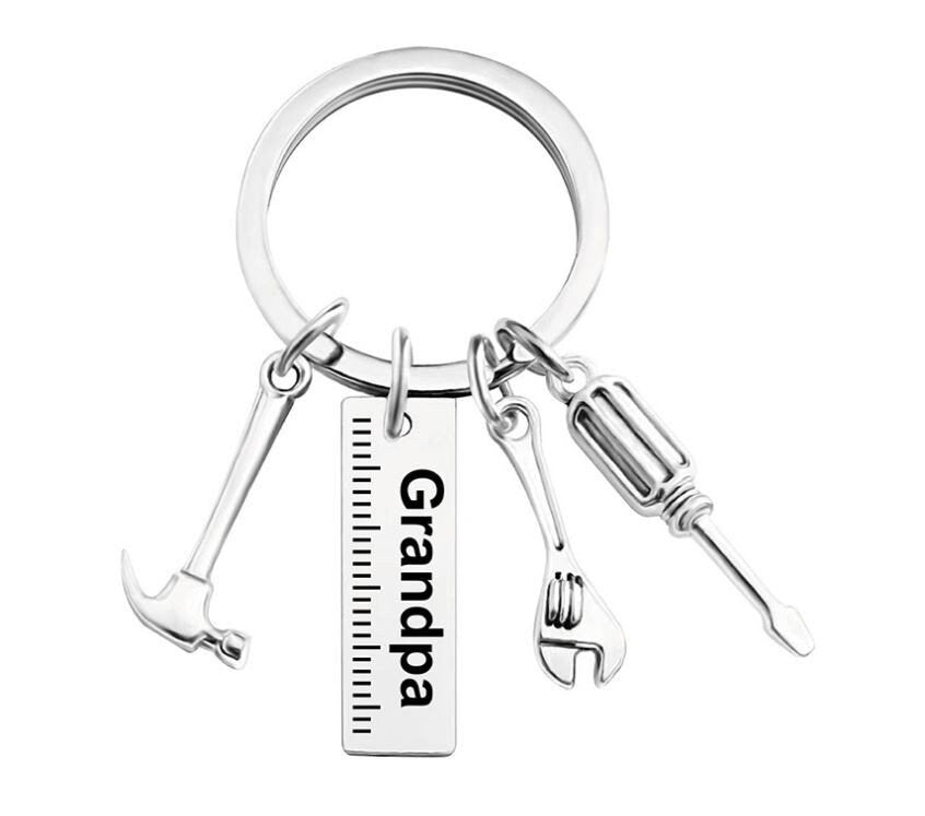 Gift for Dad | Hammer Screwdriver Wrench Tool Keychain Keyring | Handyman Car Accessory | Unique Car Accessory | New Car Gift