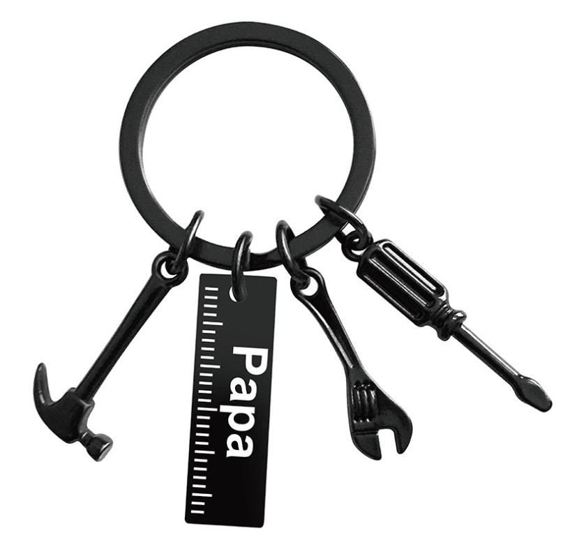 Gift for Dad | Hammer Screwdriver Wrench Tool Keychain Keyring | Handyman Car Accessory | Unique Car Accessory | New Car Gift