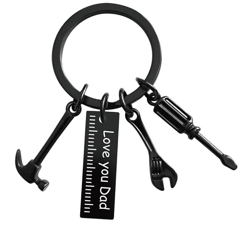 Gift for Dad | Hammer Screwdriver Wrench Tool Keychain Keyring | Handyman Car Accessory | Unique Car Accessory | New Car Gift