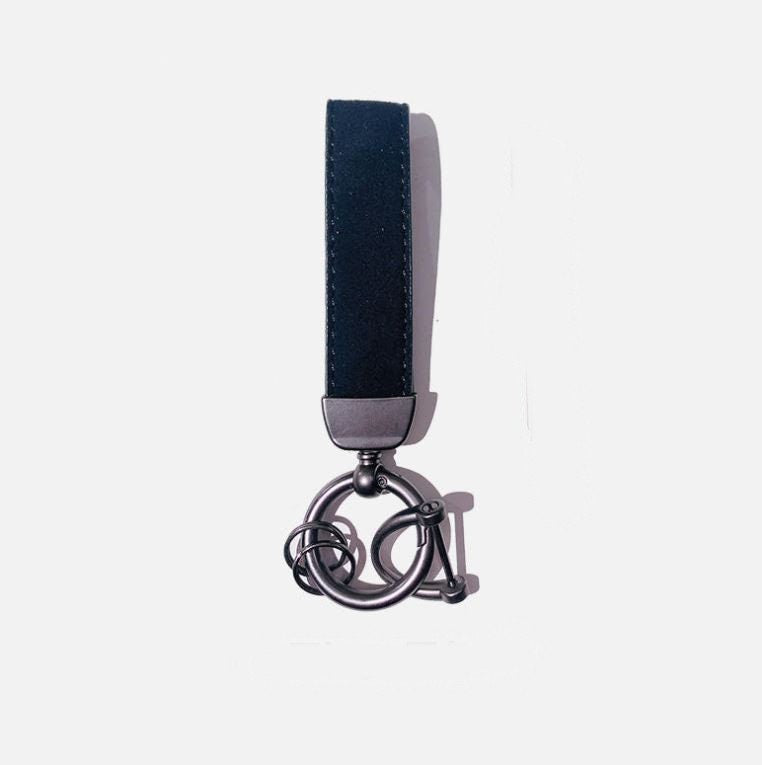 Cute Simple Suede Keychain with Metal Key Ring | Unique Car Accessory Gift for Her | Aesthetic Car Charm | New Car Gift
