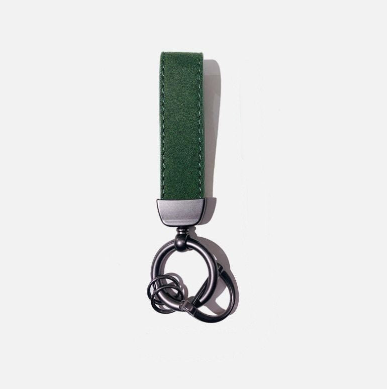 Cute Simple Suede Keychain with Metal Key Ring | Unique Car Accessory Gift for Her | Aesthetic Car Charm | New Car Gift