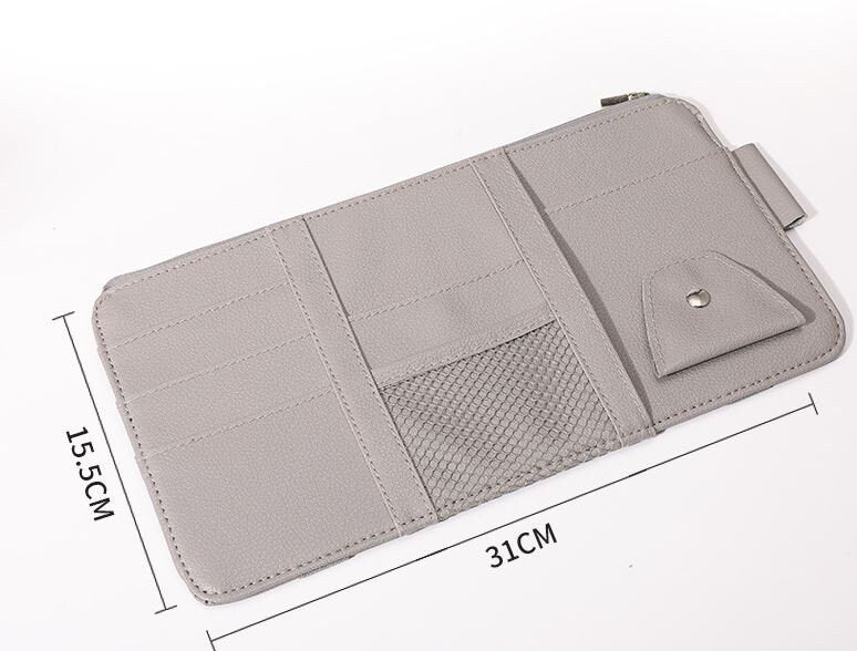 Cute Simple Leather Car Sun Shade Visor Sunglass Holder | Car Storage Pouch | Car Visor Organizer | Sun Visor Storage | New Car Gift