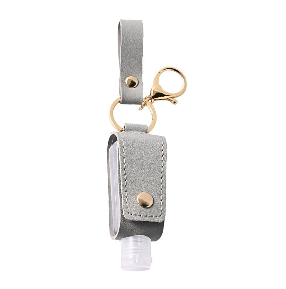 Stylish Leather Hand Sanitizer Keychain Case | Lotion Keychain Holder | Keychain Accessories | Car Accessories for Women | New Car Gifts