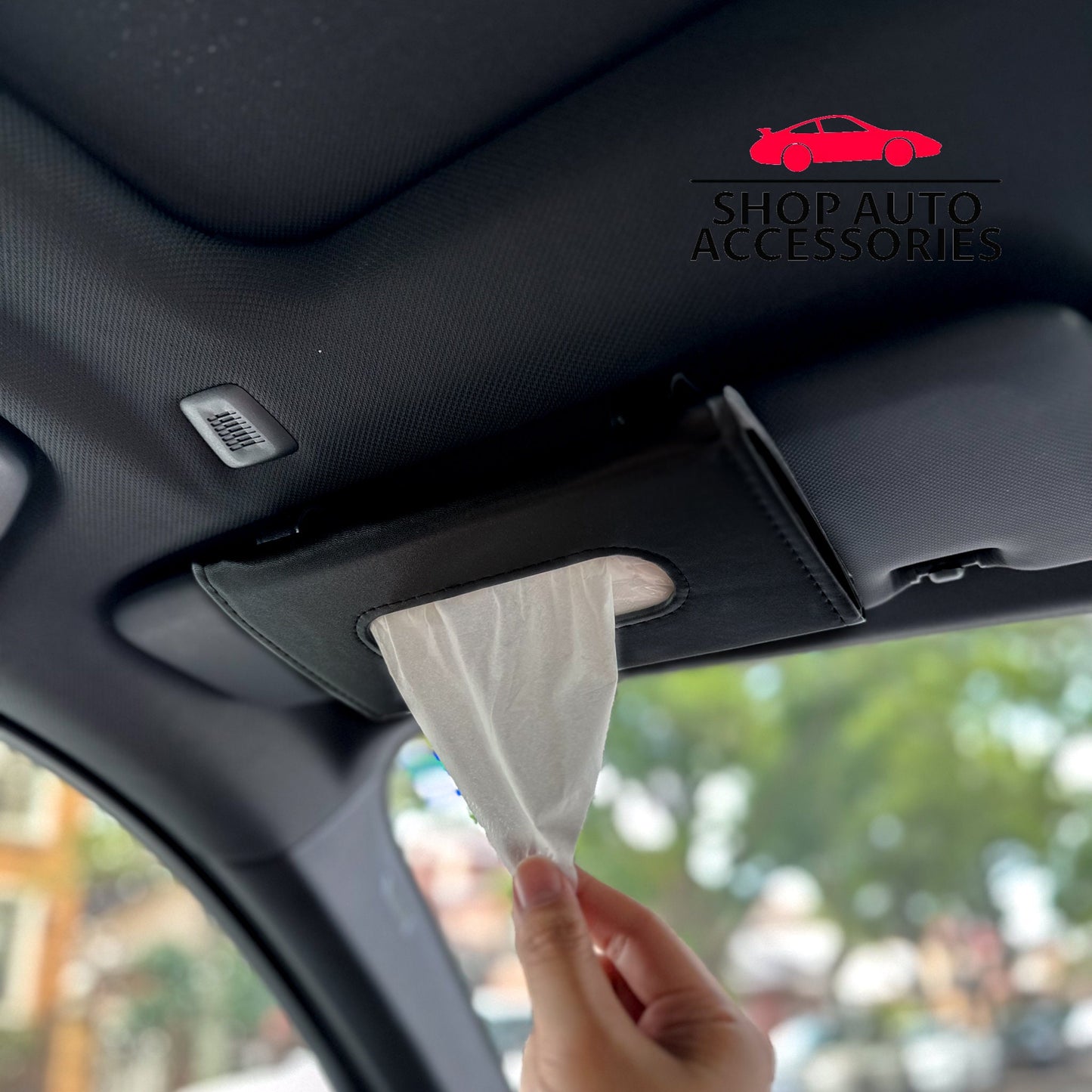 Minimal Leather Car Sunshade Visor Tissue Holder | Car Storage Pouch | Car Visor Organizer | Sun Visor Storage | New Car Gift