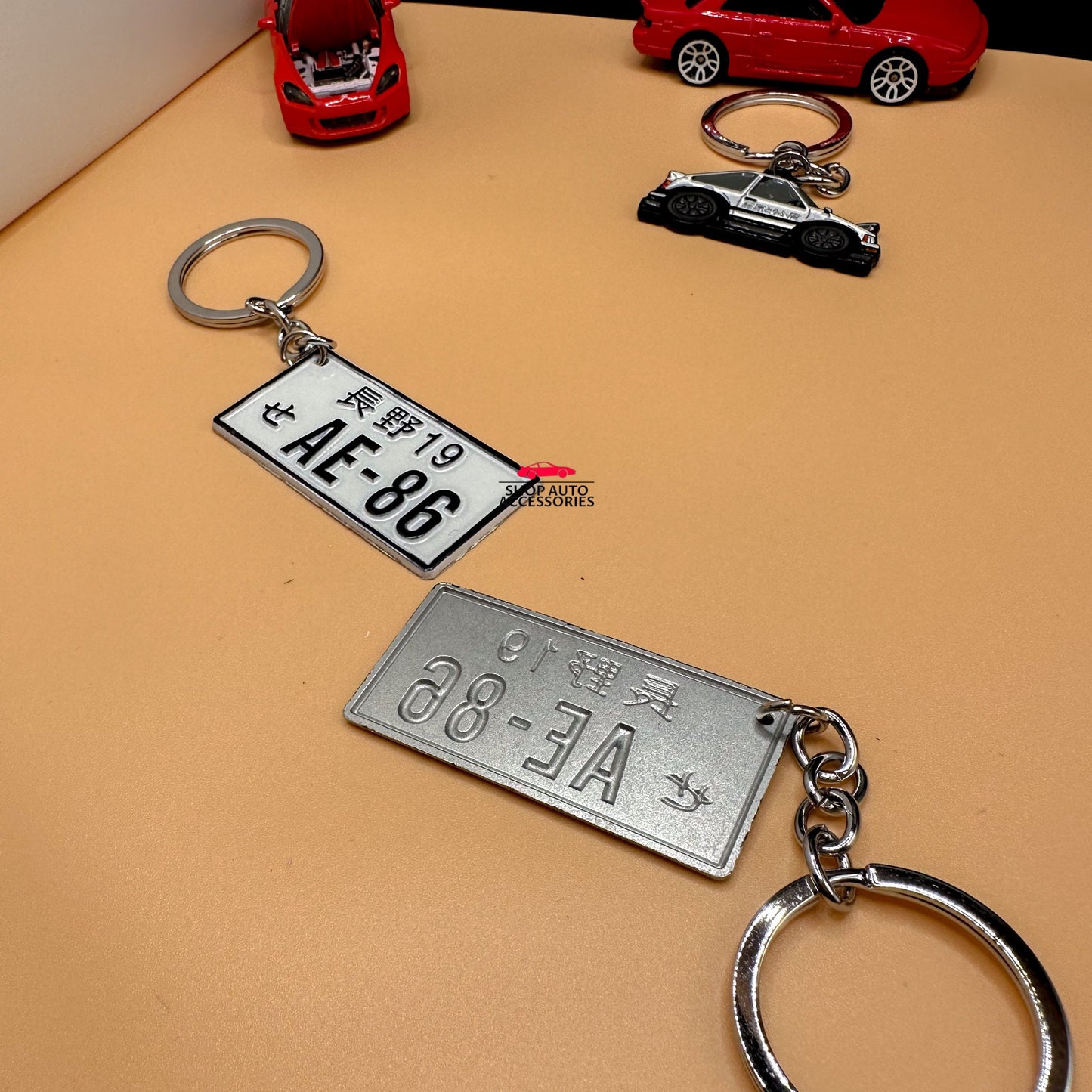 JDM Anime Tofu Trueno Car Anime License Plate Keychain | Car Accessory | Petrol Head Keychain Accessories | New Car Gift
