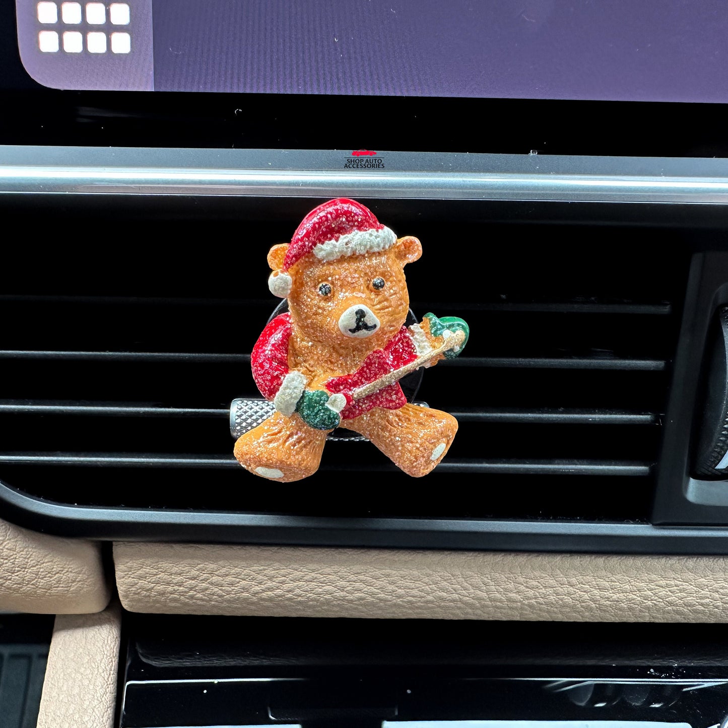 Cute Festive Santa Claus Christmas Air Vent Clip | Xmas Christmas Holiday Car Accessory | Car Charm | Holiday Gift | Christmas Decoration