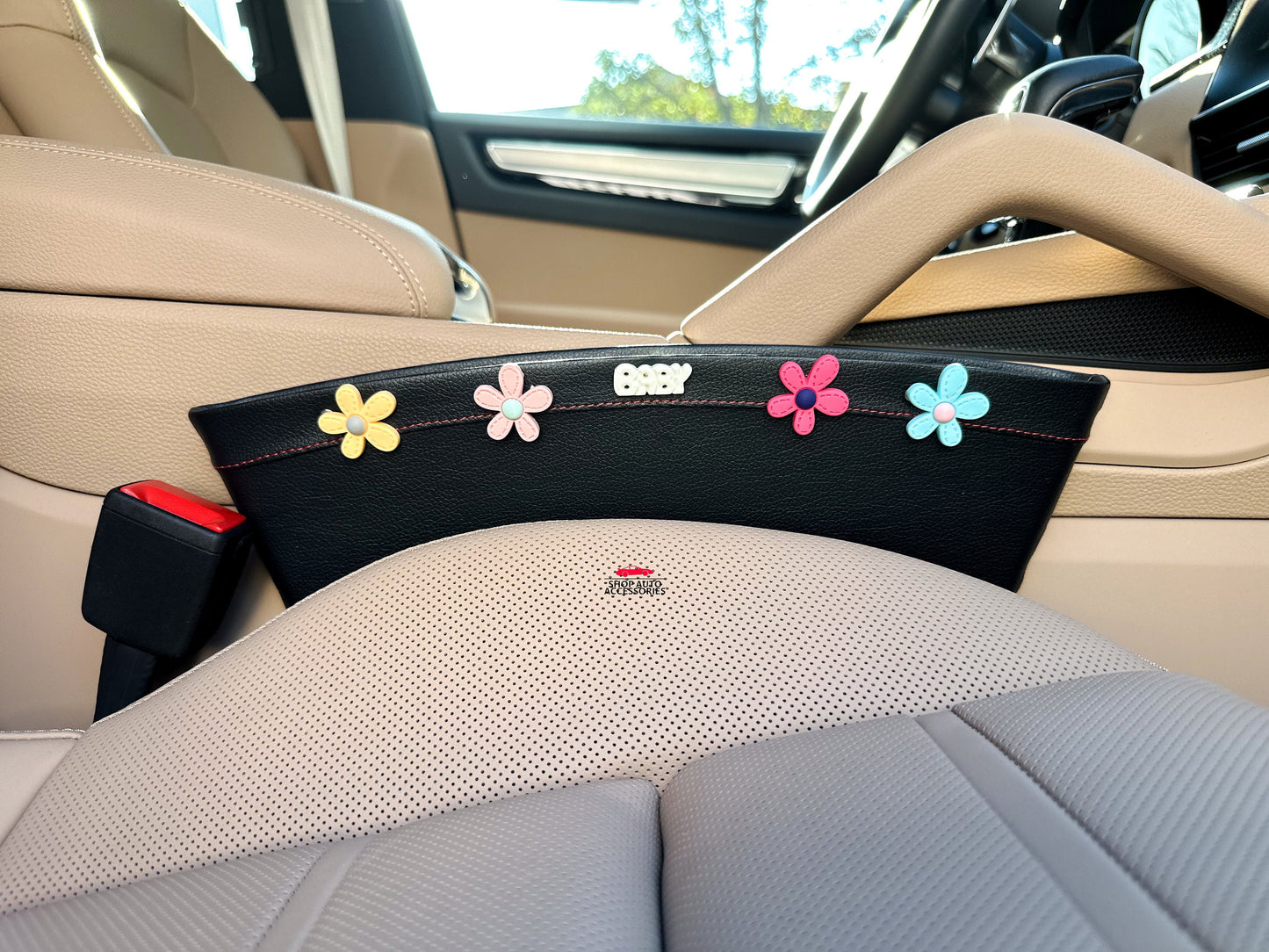 Cute Flower Car Seat Gap Filler Organized Storage Box | Car Interior Decor | Car Organizers | Car Phone Holder | New Car Gift