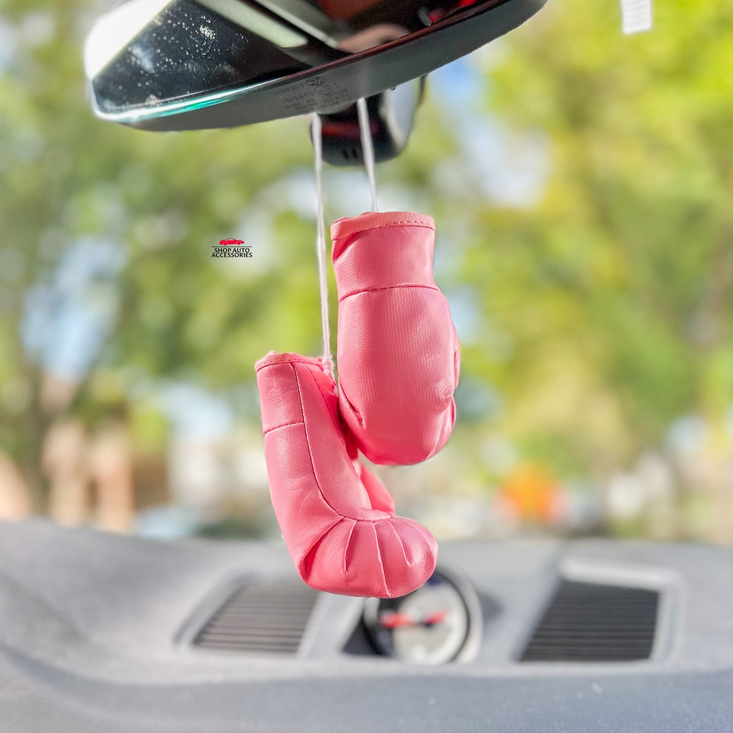 Set of 2 Mini Hanging Boxing Glove Rear View Mirror | Cool Car Accessories | Car Ornament | Boxing Car Decor | New Car Gift