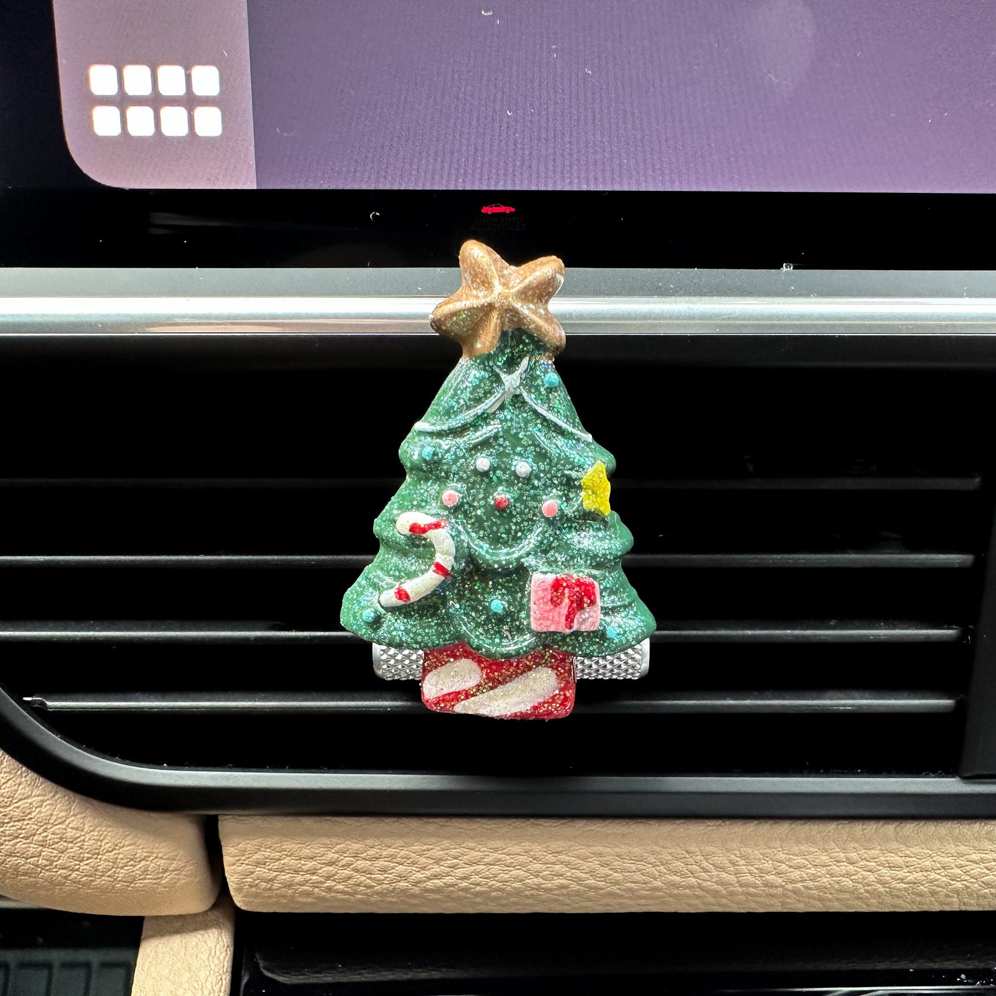 Cute Festive Santa Claus Christmas Air Vent Clip | Xmas Christmas Holiday Car Accessory | Car Charm | Holiday Gift | Christmas Decoration