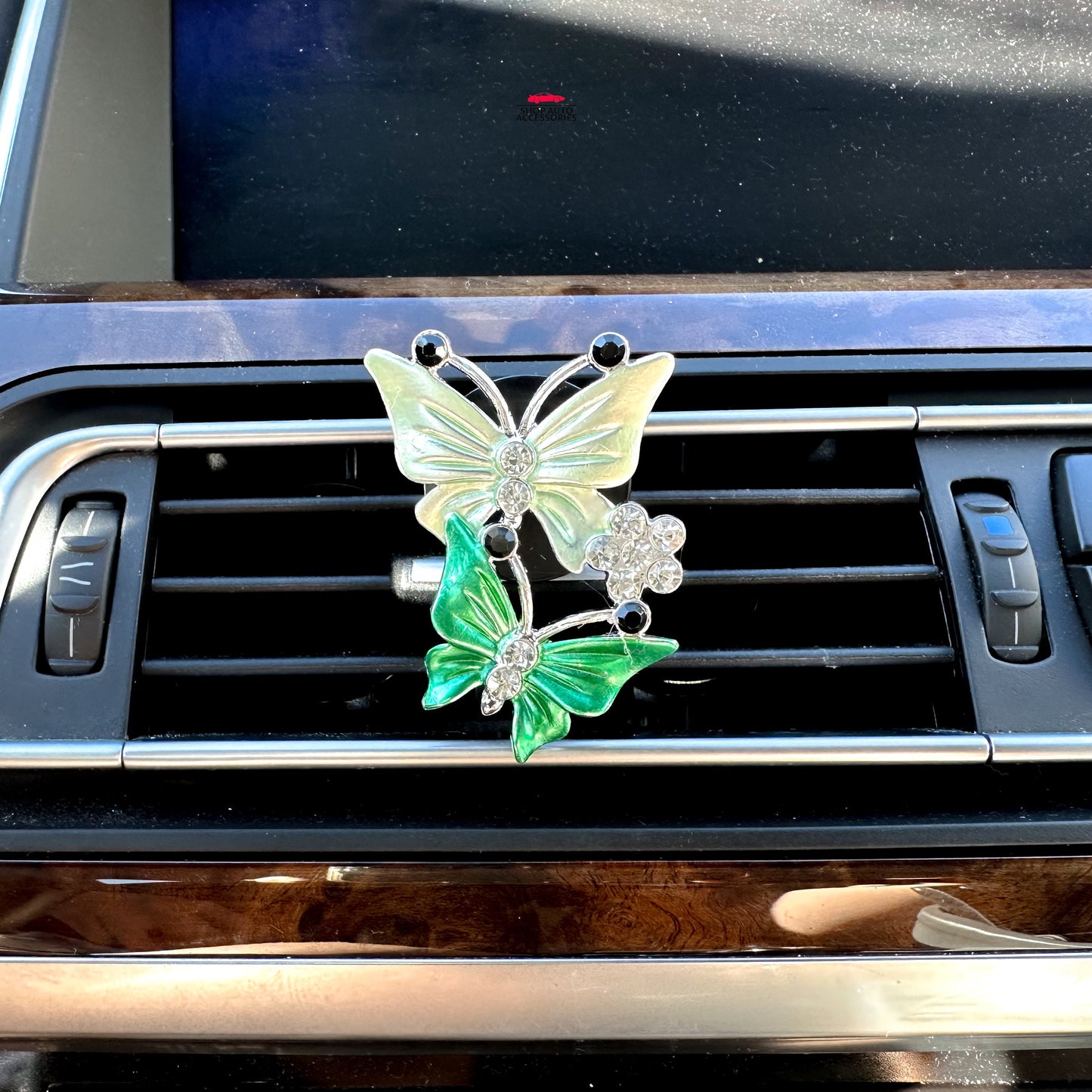 Cute Crystal Rhinestone Butterflies Air Vent Clip | Air Freshener Clip | Bling Car Accessories | Cute Car Accessory | New Car Gift