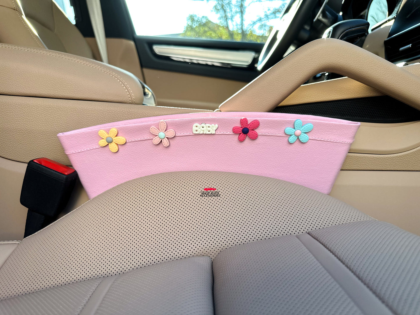 Cute Flower Car Seat Gap Filler Organized Storage Box | Car Interior Decor | Car Organizers | Car Phone Holder | New Car Gift