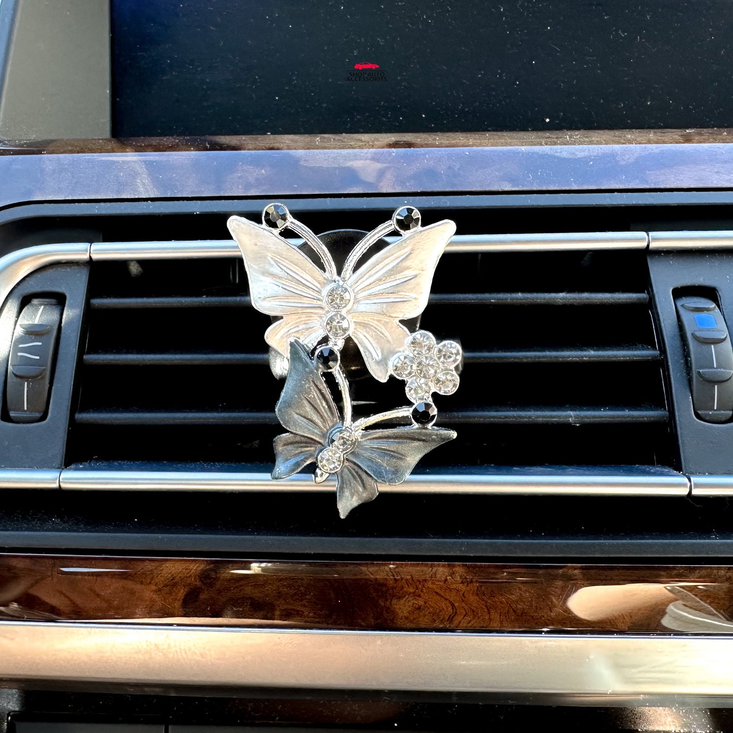 Cute Crystal Rhinestone Butterflies Air Vent Clip | Air Freshener Clip | Bling Car Accessories | Cute Car Accessory | New Car Gift
