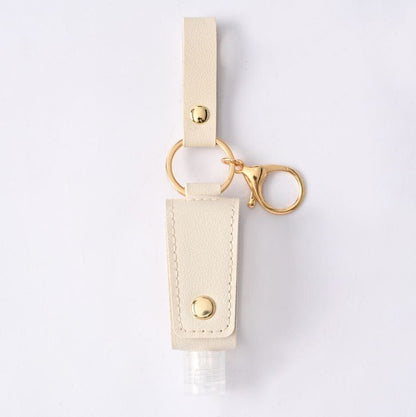 Stylish Leather Hand Sanitizer Keychain Case | Lotion Keychain Holder | Keychain Accessories | Car Accessories for Women | New Car Gifts