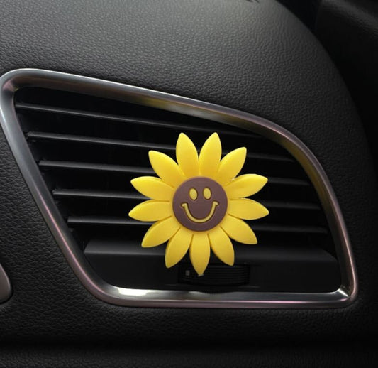 Set of 2 Cute Sunflower Vent Clip | Car Air Freshener | Air Freshener Clip | Sunflower Accessories | Air Fresheners | New Car Gift