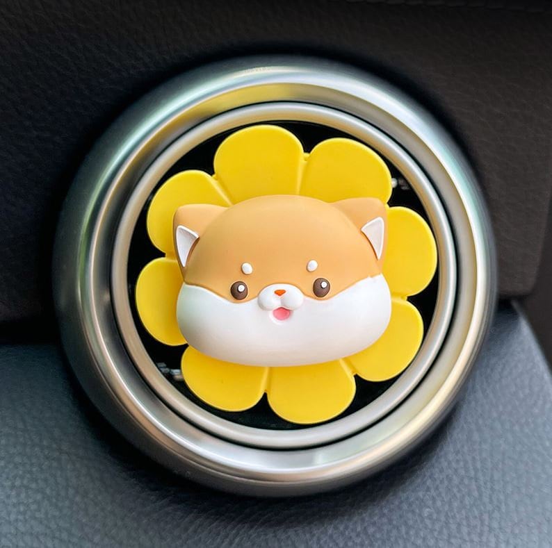 Cute Flower Pet Animals | Air Vent Clip | Air Freshener Clip | Unique Car Accessory Gift | Car Charm | New Car Gift