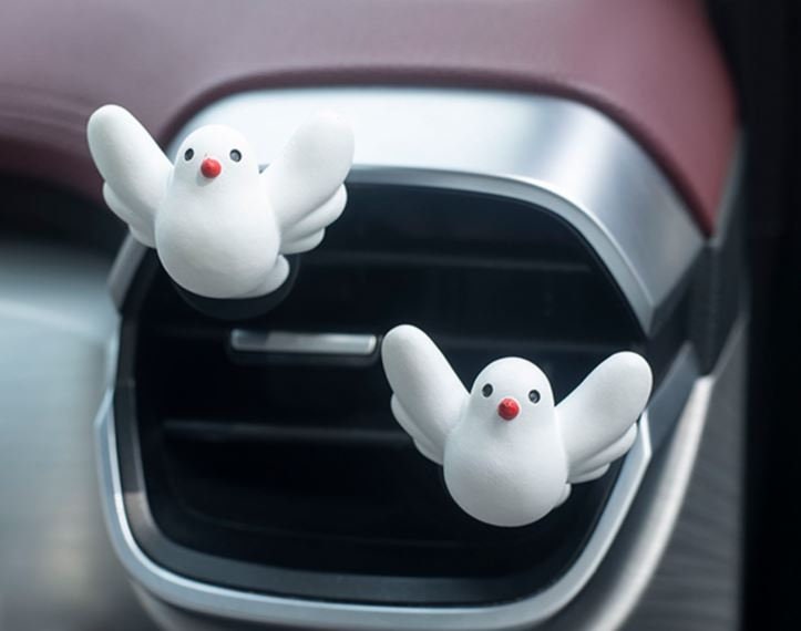 Cute Dove Bird Air Vent Clip (2 Pack) | Air Freshener Clip | Unique Car Accessory Gift | Car Charm | Home Decor | New Car Gift