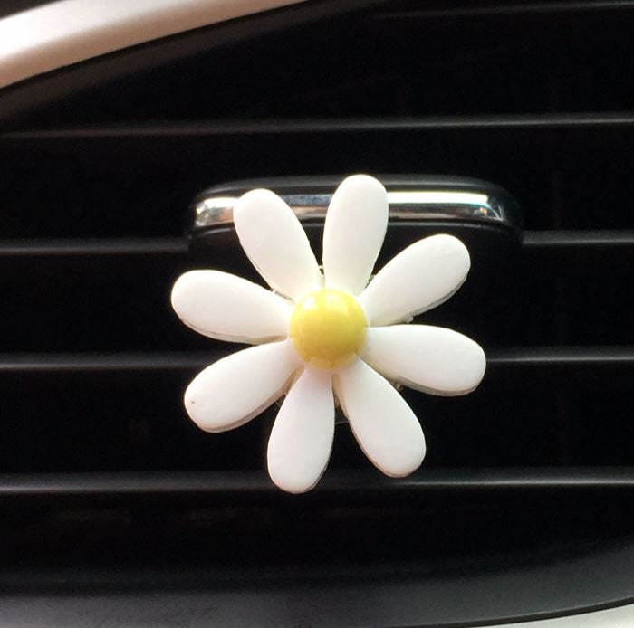 Set of 5 Cute Chrysanthemum Flower Air Vent Clip | Air Freshener Clip | Car Flower Accessories | Cute Air Fresheners | New Car Gift