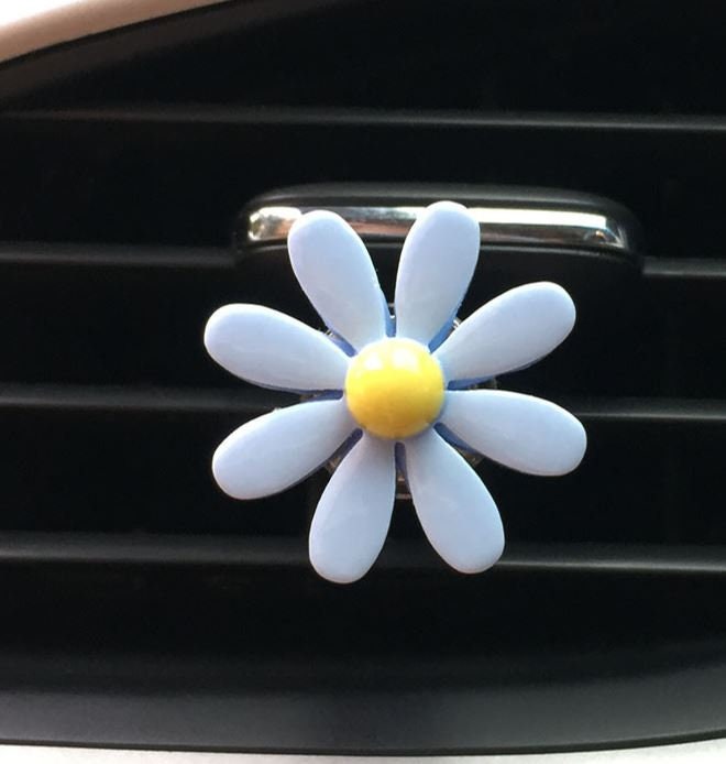 Set of 5 Cute Chrysanthemum Flower Air Vent Clip | Air Freshener Clip | Car Flower Accessories | Cute Air Fresheners | New Car Gift