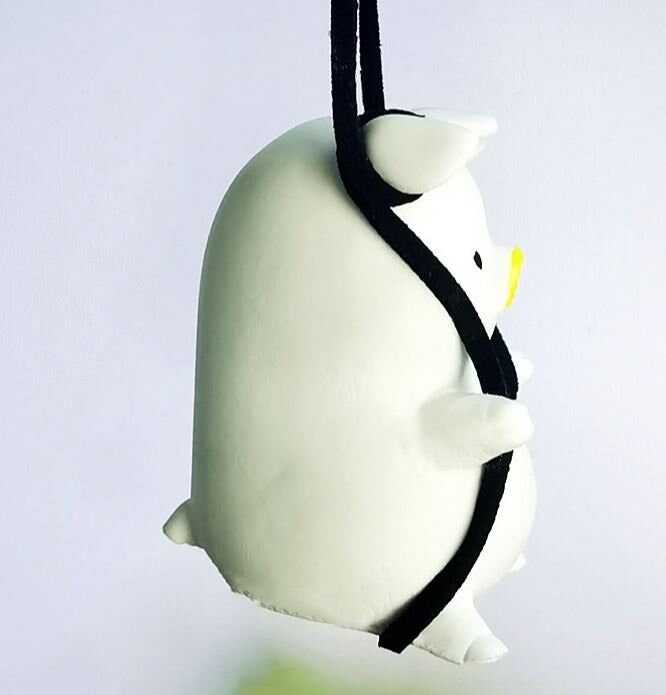 Cute Swinging Mini Pig Car Rear View Mirror Hanging Accessory | Little Pig Car Ornaments | Unique Car Accessory Gift | New Car Gift