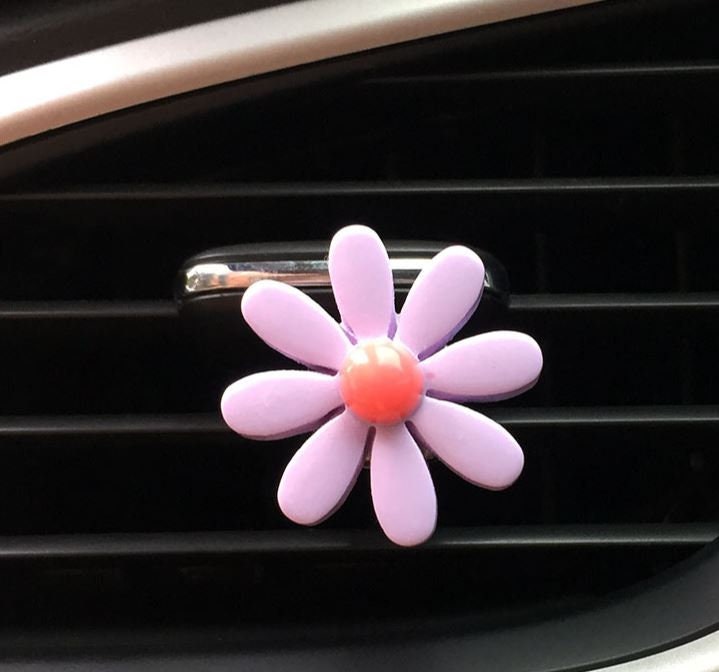 Set of 5 Cute Chrysanthemum Flower Air Vent Clip | Air Freshener Clip | Car Flower Accessories | Cute Air Fresheners | New Car Gift