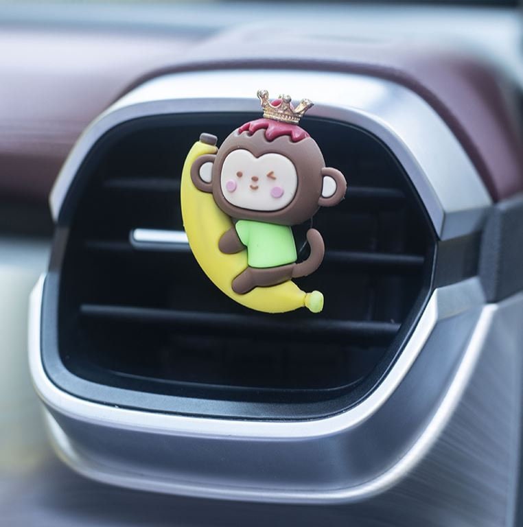 Cute Animal Kingdom on Food Air Vent Clip | Air Freshener Clip | Cute Car Accessories | New Car Gift