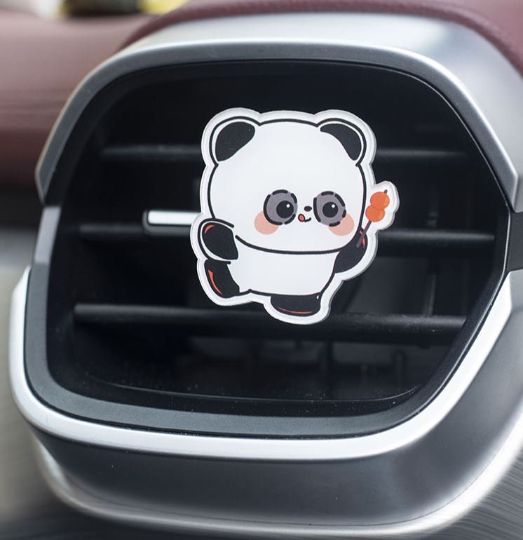 Cute Panda Bear Air Freshener Vent Clip | Air Freshener Clip | Cute Car Accessories | New Car Gift