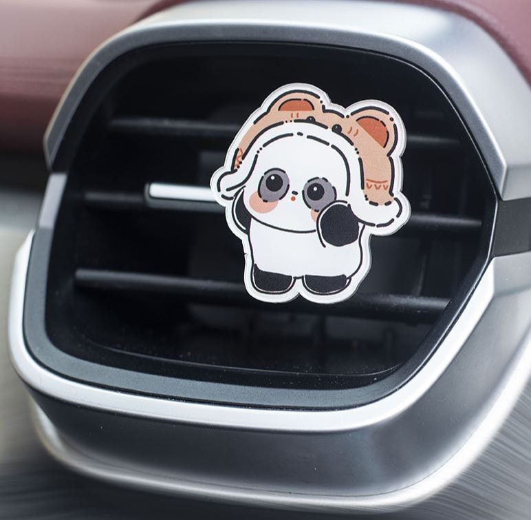 Cute Panda Bear Air Freshener Vent Clip | Air Freshener Clip | Cute Car Accessories | New Car Gift