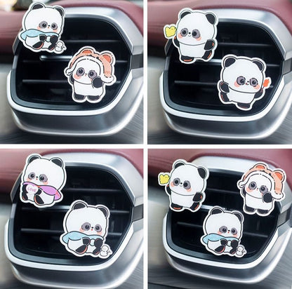 Cute Panda Bear Air Freshener Vent Clip | Air Freshener Clip | Cute Car Accessories | New Car Gift