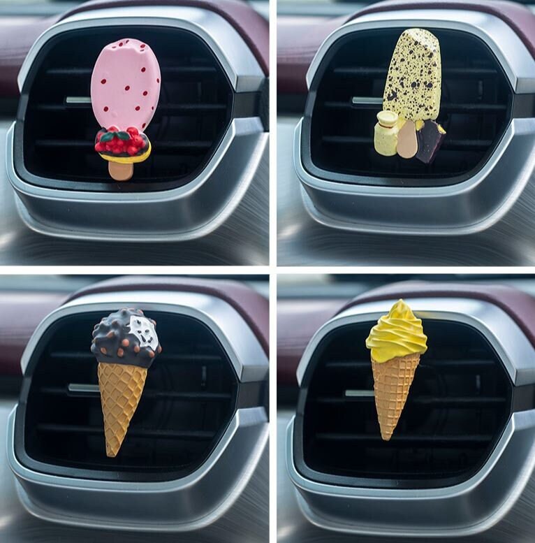 Cute Summer Ice Cream Air Vent Clip | Air Freshener Clip | Cute Car Accessories | New Car Gift