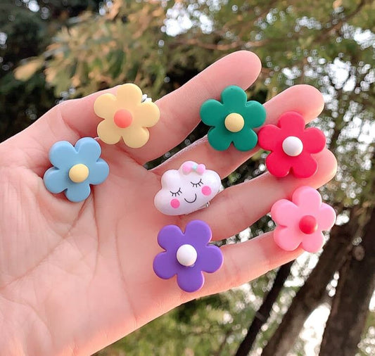 Set of 6 Cute Retro Flower Air Vent Clip | Air Freshener Clip | Car Floral Accessories | Cute Car Accessories | New Car Gift