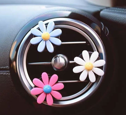 Set of 3 Cute Chrysanthemum Flower Air Vent Clip | Air Freshener Clip | Flower Accessories | Cute Air Fresheners | New Car Gift