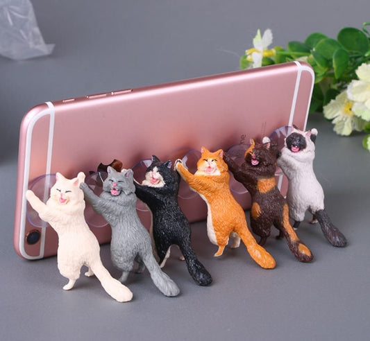 Cute Kitty Cat Desktop Phone Holder Stand | Cute Cellphone Holder | Desktop Organizers | Aesthetic PC Office Setup | New Car Gift