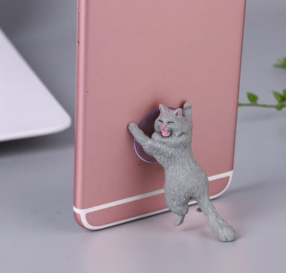 Cute Kitty Cat Desktop Phone Holder Stand | Cute Cellphone Holder | Desktop Organizers | Aesthetic PC Office Setup | New Car Gift