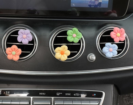 Set of 6 Cute Sakura Flower Air Vent Clip | Air Freshener Clip | Car Flower Accessories | Cute Car Accessories | New Car Gift