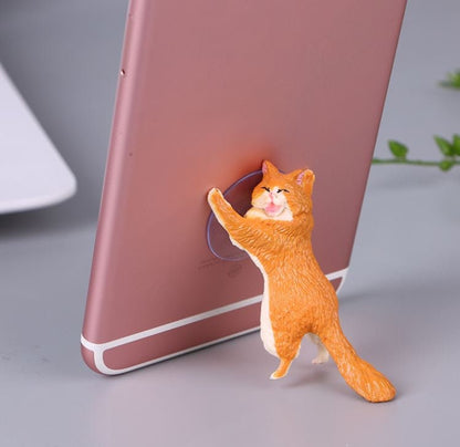 Cute Kitty Cat Desktop Phone Holder Stand | Cute Cellphone Holder | Desktop Organizers | Aesthetic PC Office Setup | New Car Gift