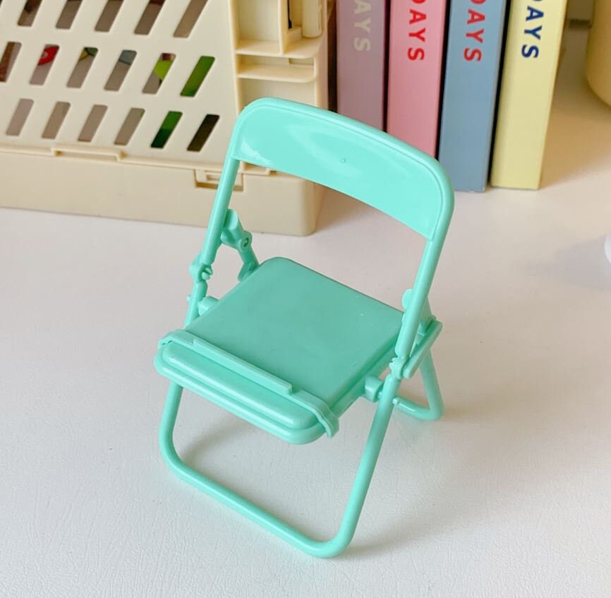 Cute Mini Foldable Chair Phone Holder Stand | Cellphone Holder | Desktop Organizers | Aesthetic PC Office Setup | New Car Gift