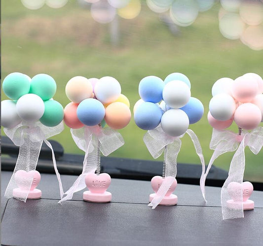 Cute Love Balloon Bouquet Car Dashboard Decoration | Couple Car Ornament | Unique Car Accessory Gift | Car Charm | New Car Gift