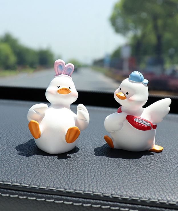 Set of 4 Cute Ducks Car Dashboard Accessory | Little Duck Car Ornament | Unique Car Accessory Gift | Car Charm | New Car Gift